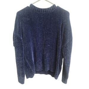 Forver 21 Women's Round Neck Blue Long Sleeve Sweater Size M